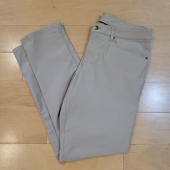 Lululemon ABC Pant Classic Warpstreme Mens 34"x32" Beige Tan M5968S Preppy - Picture 1 of 9